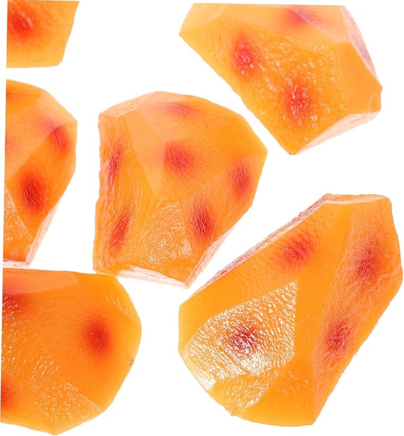 VICASKY 6pcs Realistic Fake Potato Chunks Kitchen Decor Props Brightly Colored - Image 2